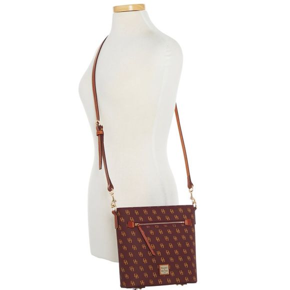 Dooney & Bourke Gretta Zip Crossbody Shoulder Bag - Bordeaux - Picture 4 of 4